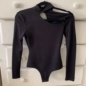 Black long sleeve bodysuit